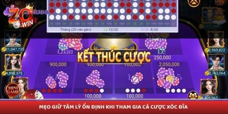 Mẹo giữ tâm lý ổn định khi tham gia cá cược xóc đĩa 